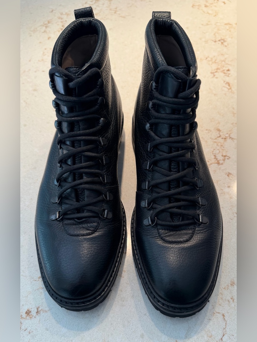 EUC Manolo Blahnik Black Leather Combat/Hiking Boots